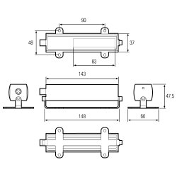 LED AL-7 - LED Aufbauleuchte - Maschinenleuchte